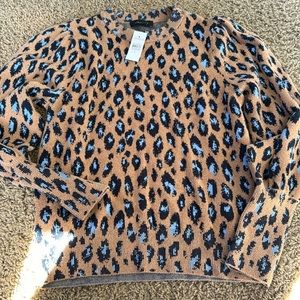 NWOT Ann Taylor Cheetah Print Sweater